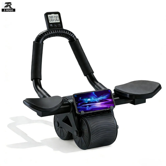 Ab Roller Wheel with Elbow Support | Automatic Rebound Core Trainer | Unisex Core Workout Equipment for Core & Full Body Training, Home Gym Fitness for Men & Women, Perfect Gift for Gym Lovers
