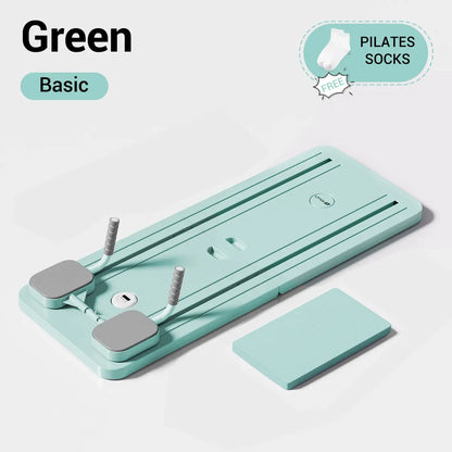 UMAY Pilates Board with Yoga Socks - Pilates Equipment Set, Multifunctional Foldable Home Pilates Board, 5-In-1 Pilates Skateboard