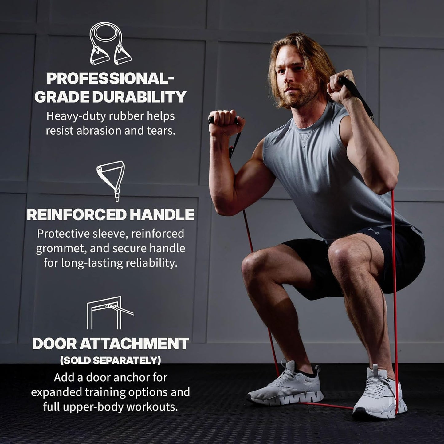 Elevate Your Workout with Xertube Resistance Bands – Versatile Home Gym Fitness Solution with Door Anchor Attachment