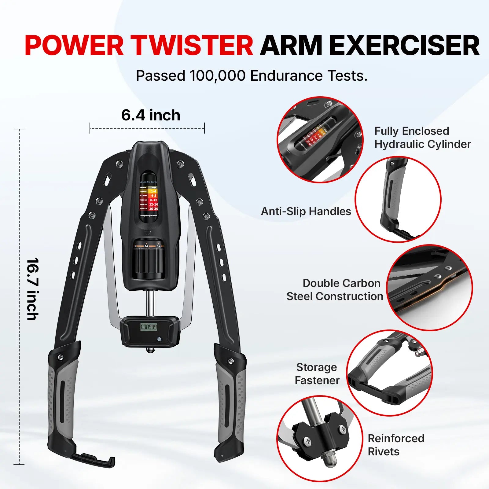 Transform Your Home Workouts with the Merach Hydraulic Arm Trainer - Adjustable Resistance for Ultimate Arm & Shoulder Strength