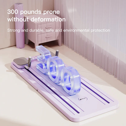UMAY Pilates Board with Yoga Socks - Pilates Equipment Set, Multifunctional Foldable Home Pilates Board, 5-In-1 Pilates Skateboard