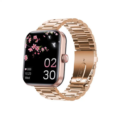 Goldenqblood Glucose Heart Rate Blood Pressure Blood Oxygen Body Temperature Detection Health Sports Waterproof Smart Wearable Smartphone Watcho