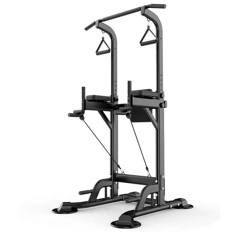 Versatile Home Gym Power Tower - Adjustable Pull-Up and Dip Bar System, Stainless Steel, 5-In-1 Versatility, Space-Efficient Design, Ideal for Calisthenics and Home Fitness - Lat Pulldown Machine