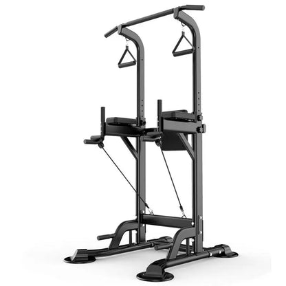 Versatile Home Gym Power Tower - Adjustable Pull-Up and Dip Bar System, Stainless Steel, 5-In-1 Versatility, Space-Efficient Design, Ideal for Calisthenics and Home Fitness - Lat Pulldown Machine