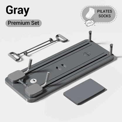UMAY Pilates Board with Yoga Socks - Pilates Equipment Set, Multifunctional Foldable Home Pilates Board, 5-In-1 Pilates Skateboard