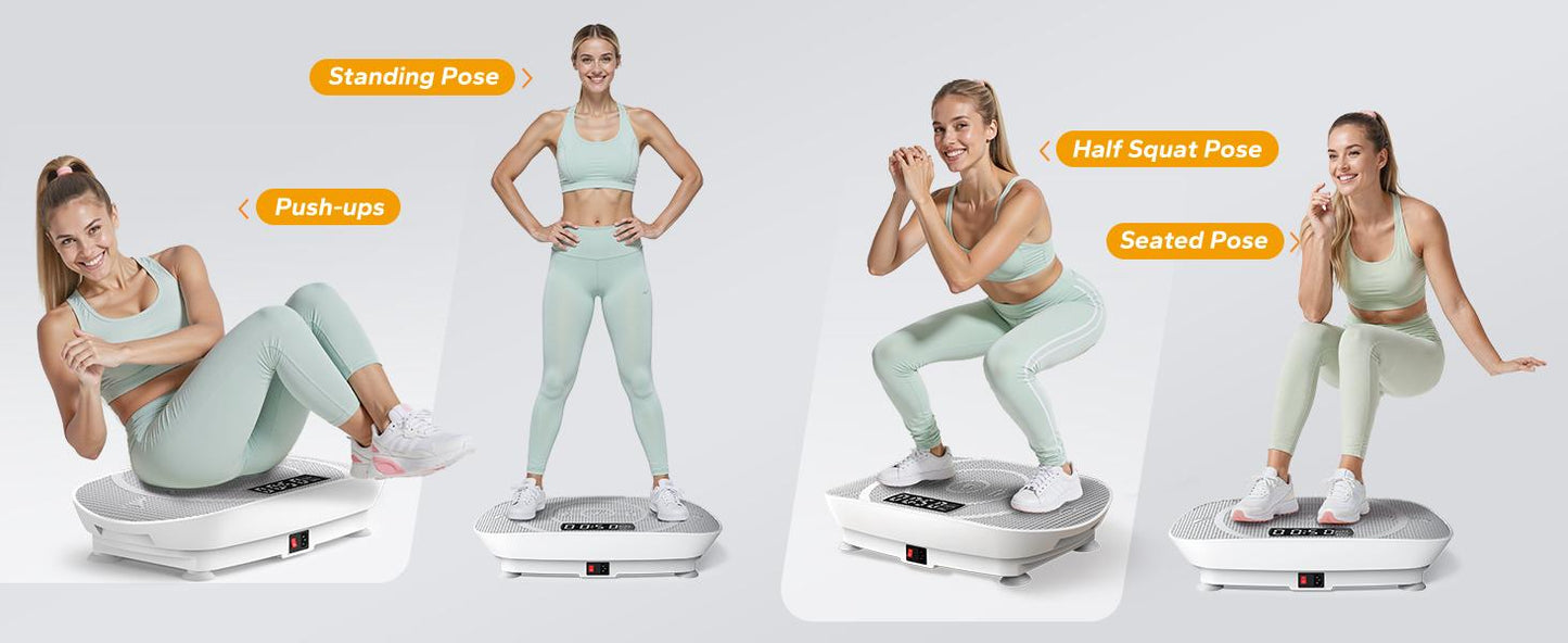 Merach Slim Vibration Plate Exercise Machine, Compact Portable with Easy Control Panel, Whole Body Low Impact Workout, High Frequency Vibration for Lymphatic Drainage, Fitness Platform for Home Gym
