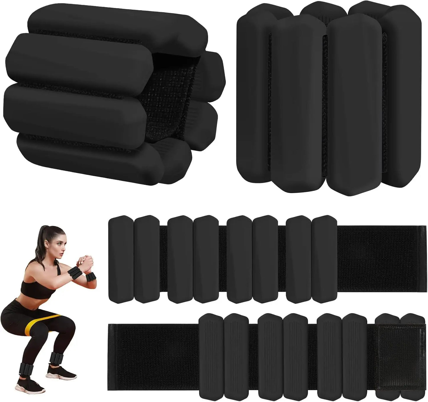 Elevate Your Fitness: Adjustable Silicone Wrist Weights - 2Pack for Enhanced Workouts in Yoga, Walking, and Gym Sessions