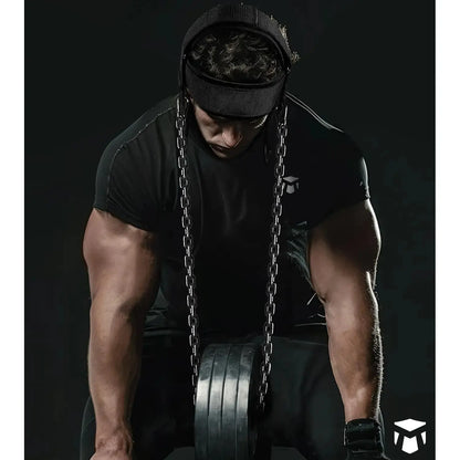 Heavy Duty Neck Trainer - Equipped with 30Inch Chains, 280 Lbs Weight Capacity, Adjustable Head Strap with Nylon Rope and Carabiner - Suitable for Gym, MMA, Weightlifting, Physical Training - Neck Strength Training Equipment, MMA Sports Gear,