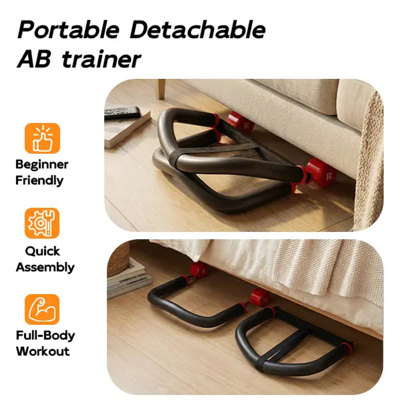 HOPHORSE 10-In-1 AB TRAINER Full Body Workout 3 Resistance Levels 35/44/57 LBS Compact Portable Beginner-Friendly Home & Daily Use Ab Exercise Machine